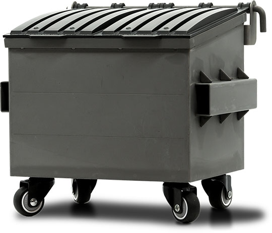 Dumpsty Mini Steel Desktop Dumpster in Raw Unpainted Steel 